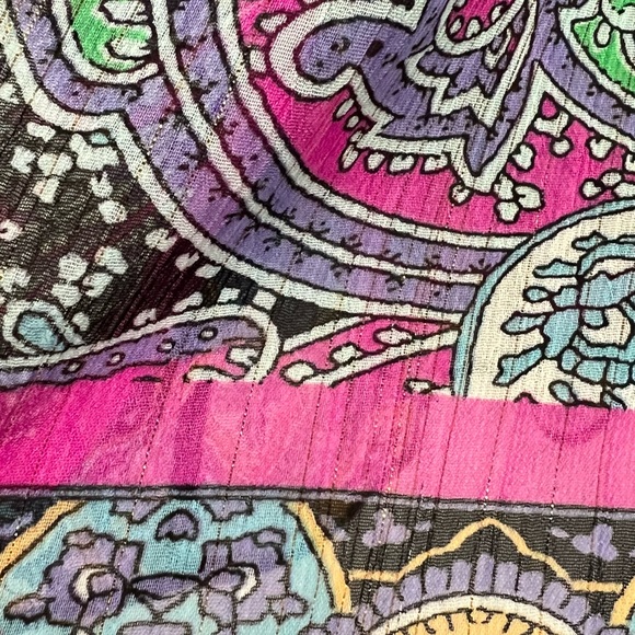 Colorful paisley sheer top - Picture 6 of 16